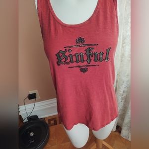 Sinful tank top medium